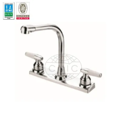 Chrome plated two handle delta faucet KY-8504
