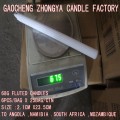 Sample free house hold white flute candle