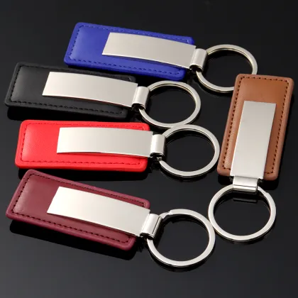 PU Leather Coin Pouch Charm Wristlet Key Chain Pendant