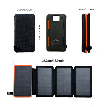 Bank Daya Tenaga Surya 25000mAh yang Dapat Disesuaikan dengan Biaya Cepat USB untuk Perjalanan Luar Ruang