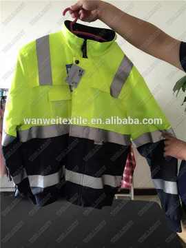 PU COATING UPF 50+ OEM CUSTOMIZED HI VIS REFLECTIVE WORK PILOT WINTER JACKET