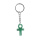 Green Aventurine Handmade Craved Ankh Pendant (20x30mm) Keychain