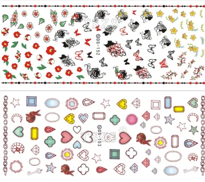 Nail Art Designs Fashion Color Nail Art Water Decals Stickers