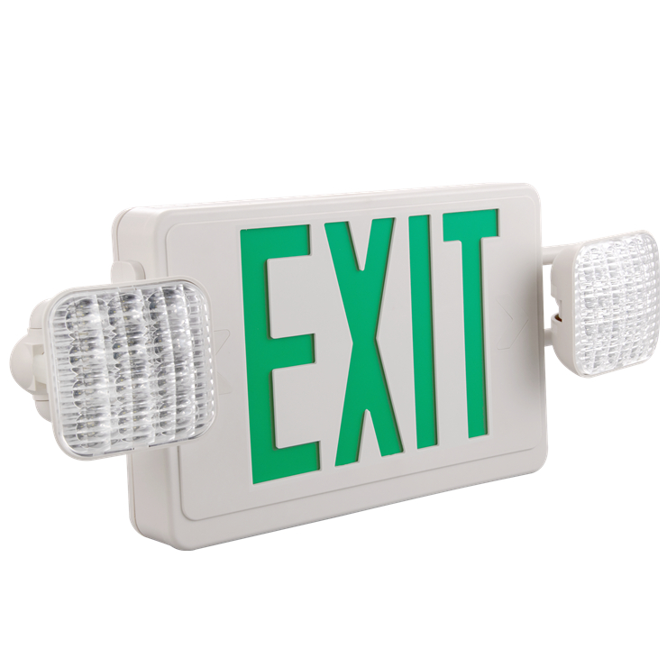 LED Exit Sign Emergency Light Combo Battery Backup