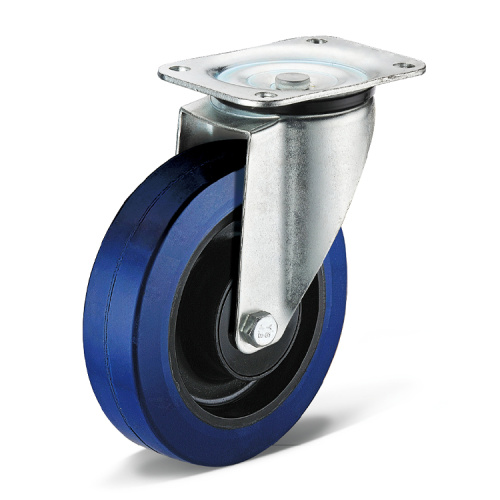 High quality 160mm Elastic Rubber Caster and Wheel