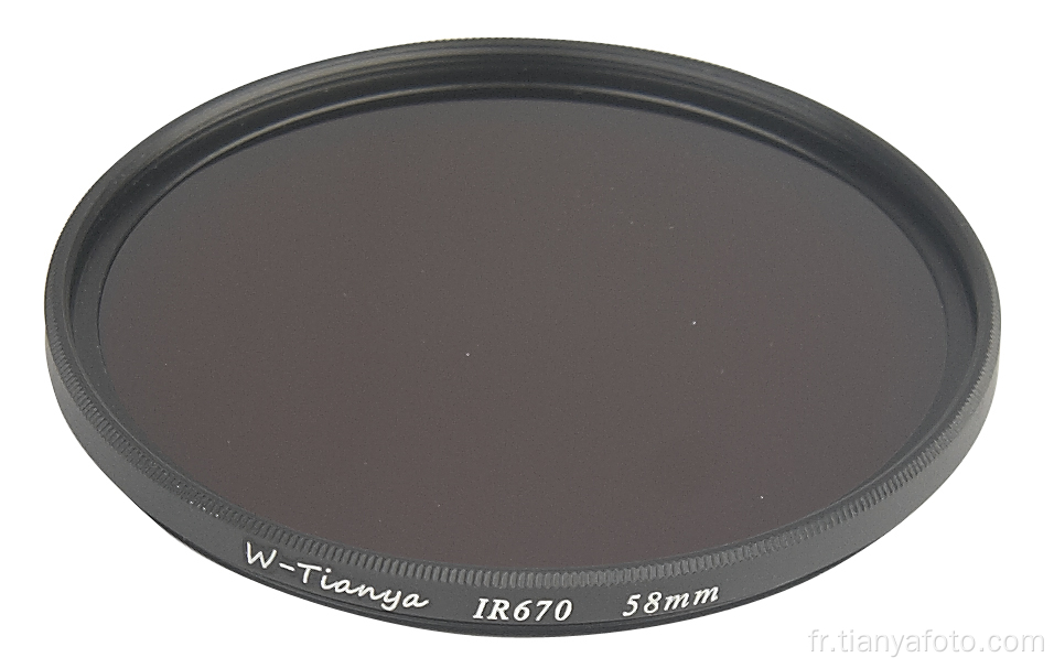 Filtre de coupure infrarouge 670nm pour appareil photo