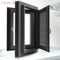 Double tempered glass screen casement window