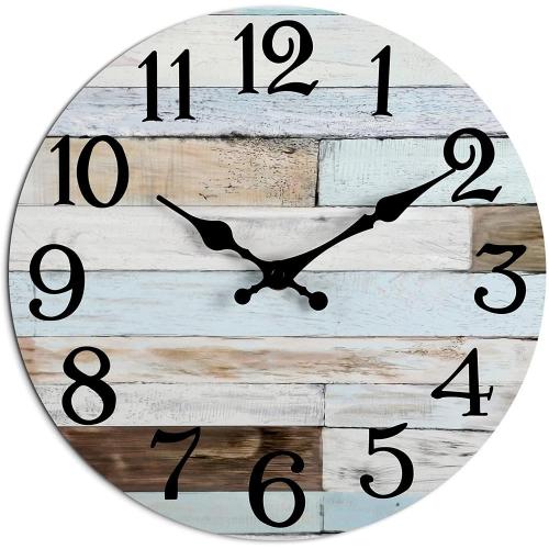 10 Inch Silent Non Ticking Wooden Wall Clocks