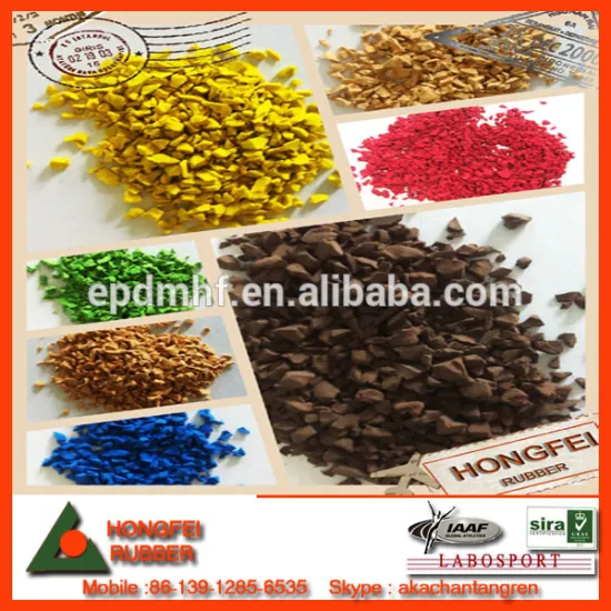 multi colour crumb rubber/epdm granules for sports flooring surface