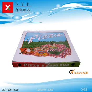 Matt Lamination Logo printing foldable carton pizza box