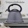 Grey Durable Color Stainless Steel Whistling stovetop Teapot