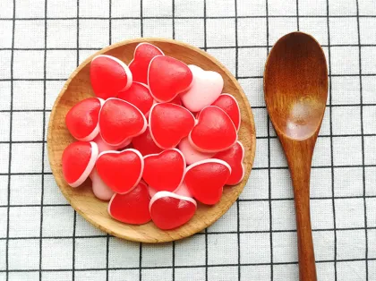 Strawberry Heart Cream Sweet Gummy Candy