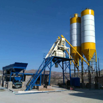 HZS35 automatic self loading small concrete batching plant