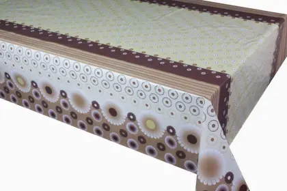 Vinyl Umbrella Elegant Tablecloth with Non woven backing
