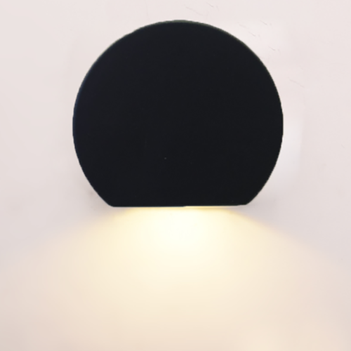 5W Round Black indoor wall lights contemporary