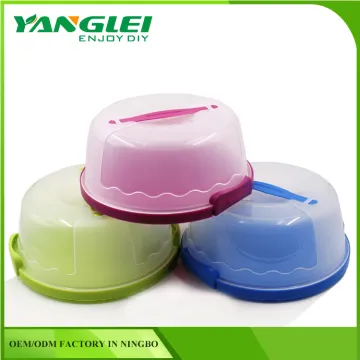 chinese wholesale small plastic storage box Plastic Cake Carrier Container
