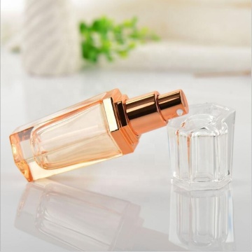 Clear glass Hexagon cosmetic Spray Bottle and jar