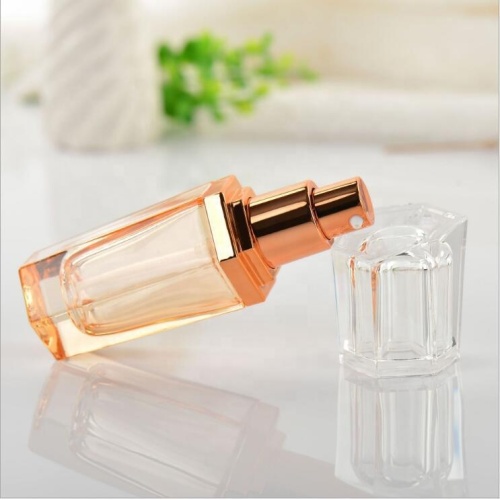 Verre transparent Hexagon cosmétique Spray Flacon et pot