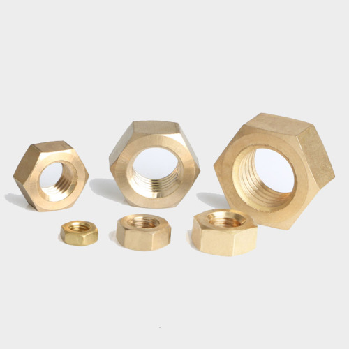 Brass hex nut and hex jam nuts