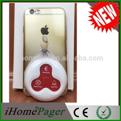 Restaurant pagers alarm system waterproof 3 keys pagers