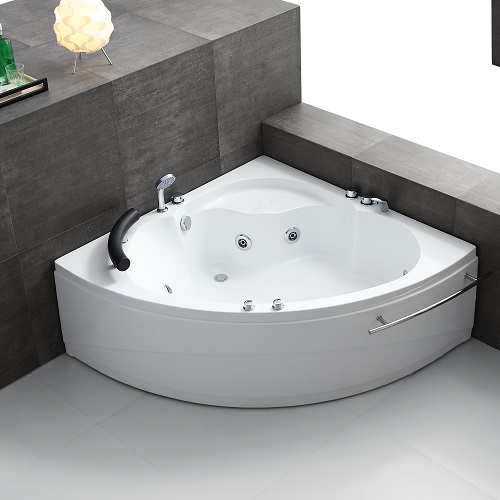 bathroom small corner shower bathtub jets surf massage hydrotherapy hot tub spa bath