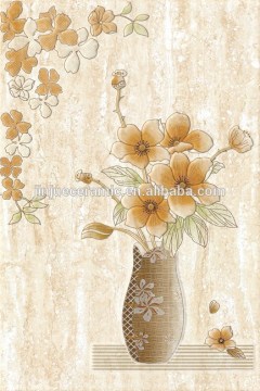 Pink Glossy Finish 300*450mm Wall Tiles with Flower Design (9AQ07A1)