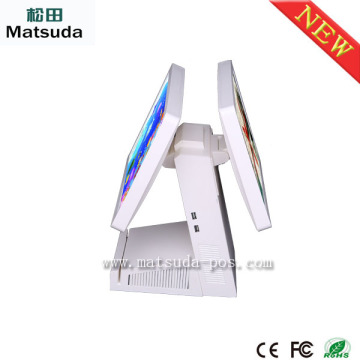 Touch Double Screen Retail POS machine Cash Register MSR card reader