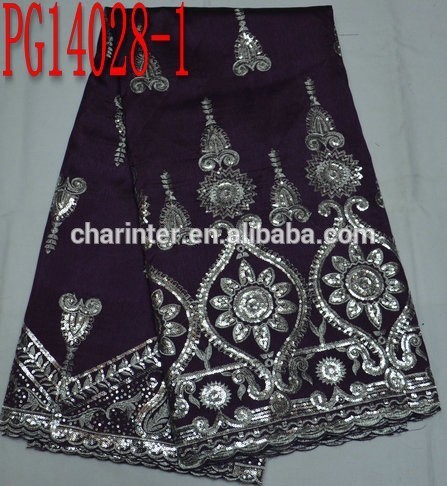 top quality fashion new design embroidery george fabric for dress(PG14028)