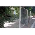 Green vinyl coated chain link fence