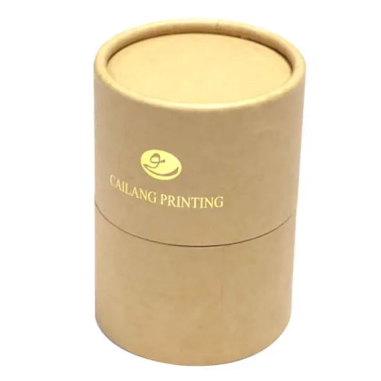Custom Kraft Round Tube Tea Gift Box Packaging