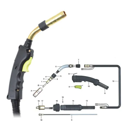 UWELD Welding Torch Bernard MIG Gun 200A CO2 Torch