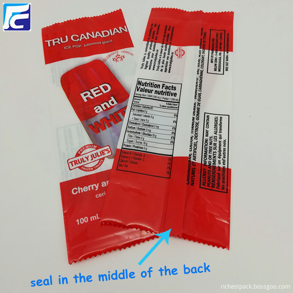 Pop wrapper  ice popsicle packaging bag