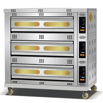 Commercial Electric Stainless Steel Authenic 3-Deck 9-Tray Pizza Dutch Ovens