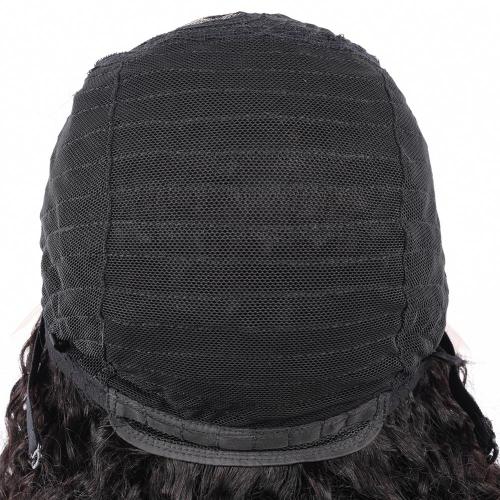 MEDIUM UNPROCESSED BRAZILIAN HAIR WAVY PART LACE WIG