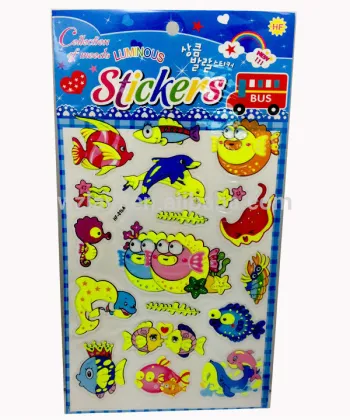 sea fish glow in the dark sticker , glow in the dark sticker wall sticker