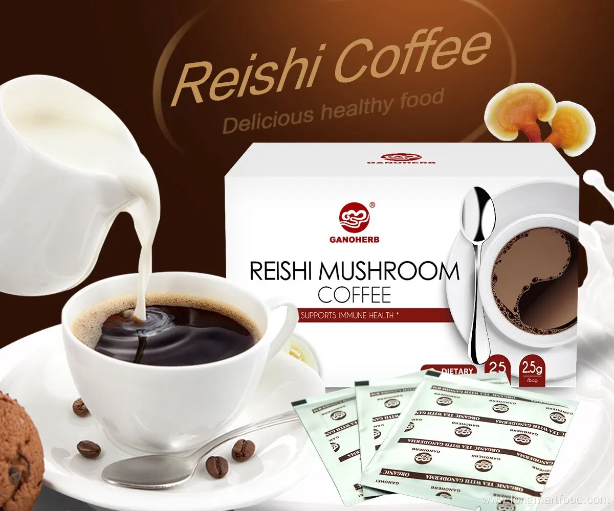 OEM Reishi Mushroom Ganoderma Black Instant Coffee 2 in 1