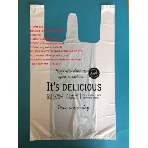 HDPE Vest Bag Handle Bag Grocery Bag Shopping Bag Carrier Wholesale Bag