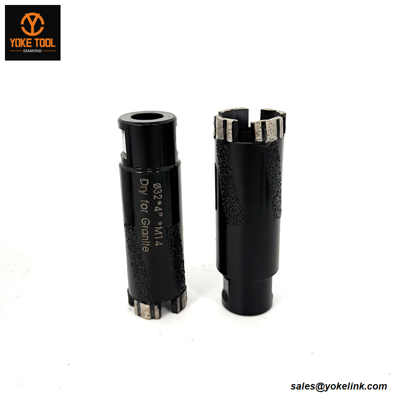Kit de broca de núcleo de diamante seco de 10 ~ 32 mm para granito de mármore