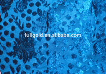 polyester knitting jacquard fashion dress fabric /burnout velvet fabric