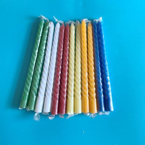 Paraffin Wax Colored 8' Novelty Spiral Candle