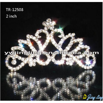 Coronas de plata cristal de Tiara nupcial