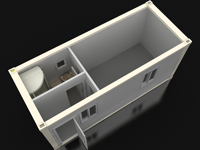 Prefabrik flatpack ofis / oturma odası konteyner ev
