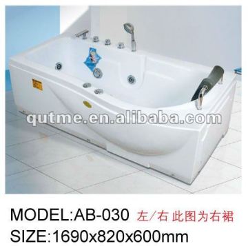 Autme 1 person acrylic foot bathtub with whirlpool and bubble