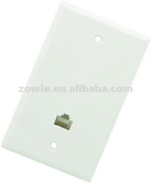 Single gang rj45 wall plate