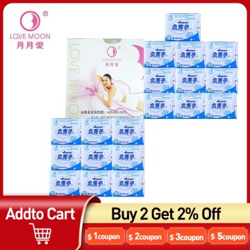 19Pack Love Moon Anion Sanitary Pads Feminine Fygiene Product 100% Cotton Anion Pads Winalite Anion Love Moon Strip Panty Liner
