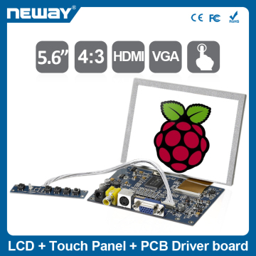 Frameless 5.6 inch 4:3 Ratio TFT LCD Monitor for Raspberry Pi