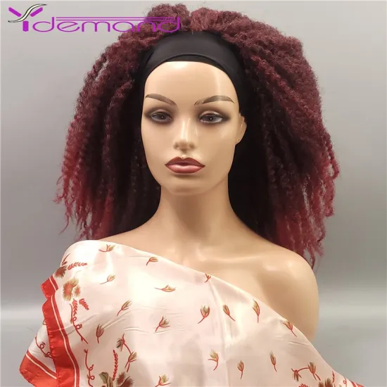 Y Demand Crochet African Hair Wigs Kinky Long Curly Synthetic African Kinky Curly Wigs For Women Black Heat Resistant