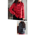 Vintage literary down jacket short style for women