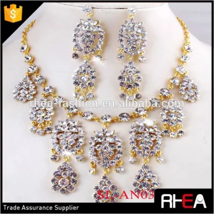 Crystal jewelry set wholesale jewelry set dubai gold jewelry set