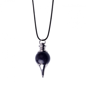 Beautiful Pendulum Dowsing Chakra Pendant with Chain Natural Gemstone Energy Healing Crystal 18MM Balls Point pendant